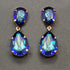 Auskari "Kristāla Lāse III (Bermuda Blue)" ar Swarovski™ kristāliem